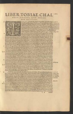 Liber Tobiae Chaldaice Scriptus, Quem Hebraei Non Recipiunt.