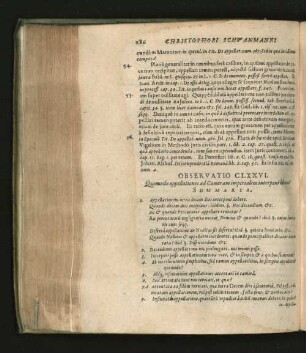 [Observatio CLXXVI. - CLXXXII.]