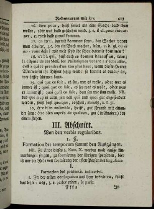 III. Abschnitt. Von den verbis regularibus.