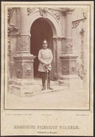 Meersburg, Schloßportal, Kronprinz Friedrich Wilhelm, Ganzfigur.