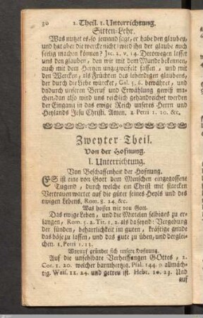 Zweyter Theil: Von der Hofnung.
