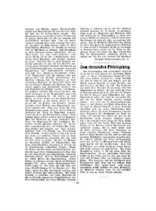 Vom rheinischen Philologentag