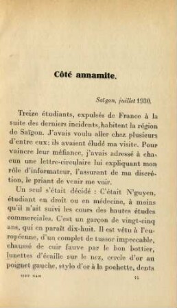 Côte annamite.
