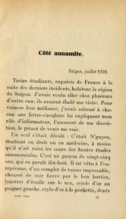 Côte annamite.