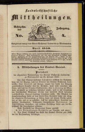 Achtzehnter Jahrgang. No. 4.