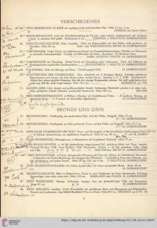 Bronze und Zinn (Nr. 73-94)