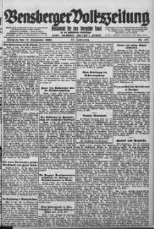 Bensberger Volkszeitung. 1907-1929