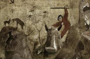 Sarazenenüberfall vor dem Rundtempel des Elias auf dem Berg Karmel