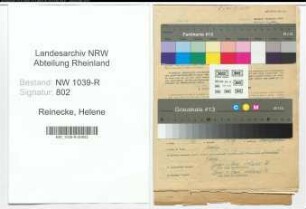 Entnazifizierung Helene Reinecke , geb. 16.10.1906 (Statistikerin)