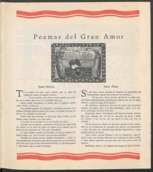 Poemas del Gran Amor : Amor secreto [y] Amo, amor [y] Amor dolorido ; ilustración de Mantelli