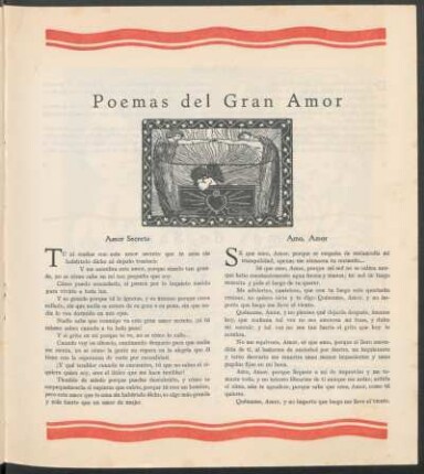 Poemas del Gran Amor : Amor secreto [y] Amo, amor [y] Amor dolorido ; ilustración de Mantelli