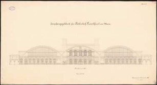 Hauptbahnhof, Frankfurt/Main Empfangsgebäude: Rückansicht 1:200