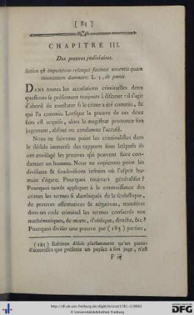 Chapitre III. Des preuves judiciaires.