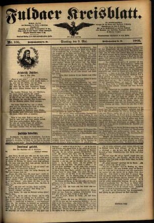 Ausgabe vom Dienstag, den 09. Mai 1905.