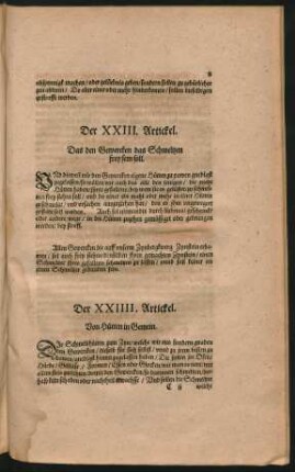 Der XXIIII. Artickel.