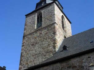 Stadtkirche - Kirchturm von Südsüdosten mit gotischer Glockenstube