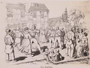 Ein Bergbier : Eduard Heuchler (1801-1879). Ein Bergbier. Zeichnung. Reproduktion aus: Eduard Heuchler, Die Bergknappen in ihrem Berufs- und Familienleben, 1857, Blatt 45