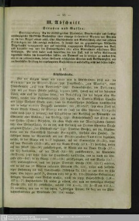 III. Abschnitt. Straßen und Gassen