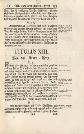 Titulus XIII. Von dem Armen-Recht.