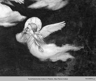 Ausmalung des Nordquerhauses : Christusszenen : Kreuzigung mit dem heiligen Franziskus und Antonius von Padua