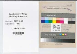 Entnazifizierung Hans Von Loeben, geb. 25.03.1898 (Landesangest.)