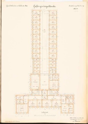 Amtsgericht und Gefängnis, Lublinitz: Grundriss 1.OG 1:100