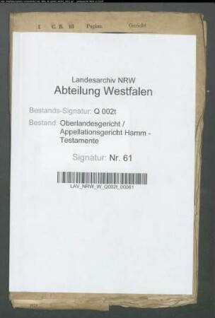 Glan, Amalie geb. von Zastrow, Witwe des Majors von Glan, Soest