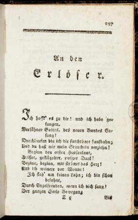 An den Erlöser