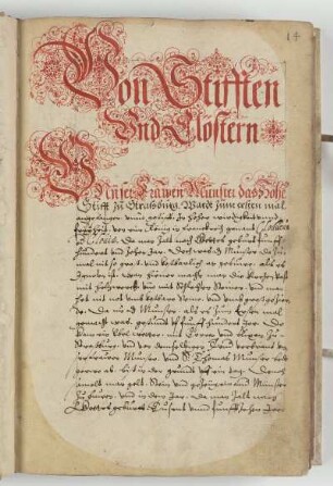 Von stifften und clöstern