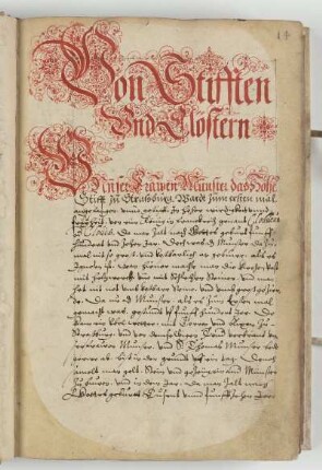Von stifften und clöstern