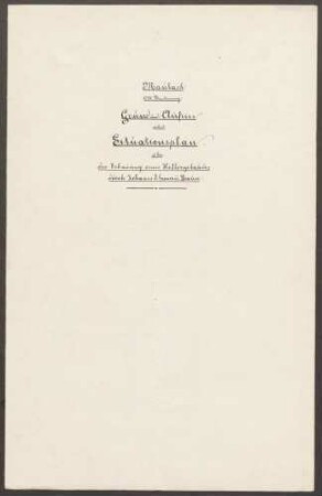 Ehmann, Johannes, Bauer Bau eines Kellerhauses