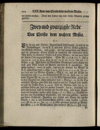 Zwey und zwanzigste Rede Von Christo dem wahren Mißia.