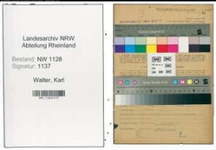 Entnazifizierung Karl Walter , geb. 18.12.1895 (Polizist)