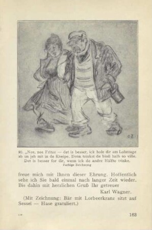 90. "Nee, nee Fritze — det is besser, ich hole dir am Lohntage ab ...