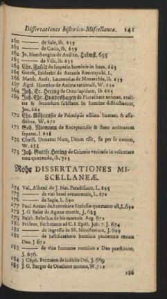 Rohe Dissertationes Miscellaneae.