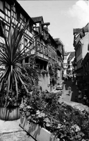 Meersburg: Gasse mit Fachwerkhäusern