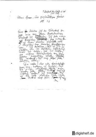 13: Brief von Johann Nikolaus Götz an Johann Wilhelm Ludwig Gleim