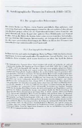 II: Autobiographische Themen im Frühwerk (1868-1873)