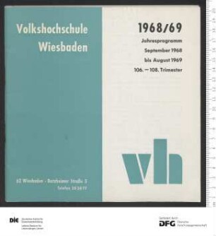 Programm Jahr 1968/1969
