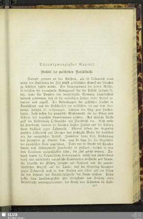 Achtundzwanzigstes Capitel. Wechsel der politischen Verhältnisse