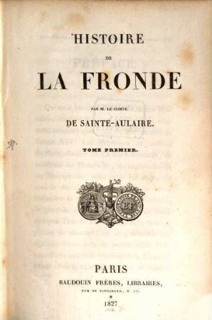 Histoire de la Fronde, 1