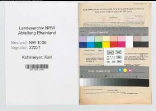 Entnazifizierung Karl Kohlmeyer, geb. 20.09.1912 (Verw.Angest.)