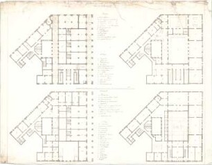 Chevalier, N.; Gesellschaftsgebäude - Grundriss EG, Grundriss 1. OG, Grundriss Zwischengeschoss, Gundriss 2. OG