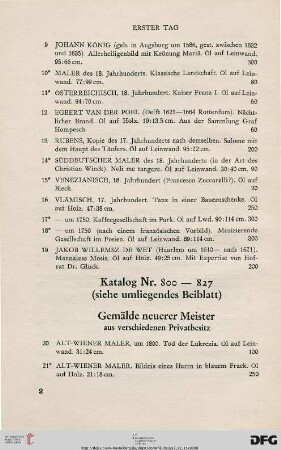Gemälde Neuerer Meister (Nr. 20-72)