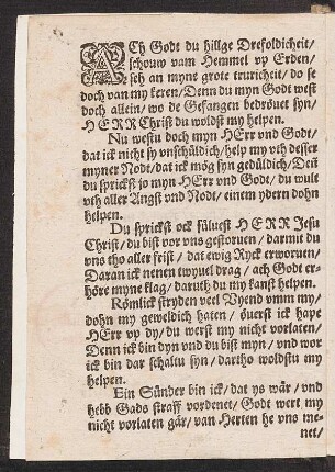 ACh Godt du hillge Drefoldicheit/ || schouw vam Hemmel vp Erden/ ||