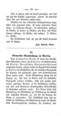 15. Gewerbe-Austellung in Berlin.