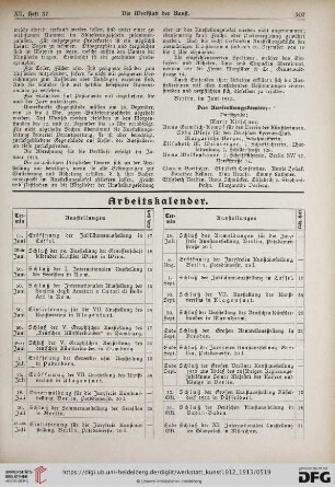Arbeitskalender