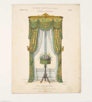 "Décor de fenétre de Salon. Galerie bois doré.", aus: Le Garde-meuble