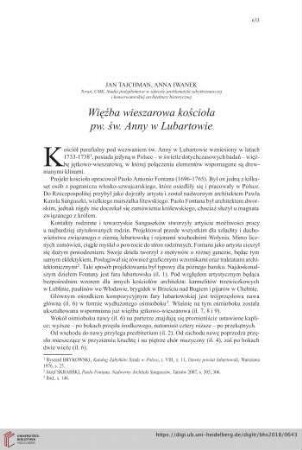 80: Więźba wieszarowa ko¬ścioła pw. ¬św. Anny w Lubartowie