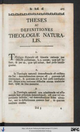 Theologia Naturalis.